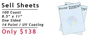 Online Sell Sheet Printing Specials